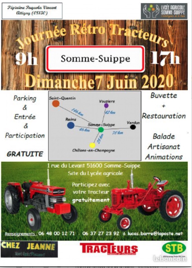 Journée Rétro Tracteurs à Somme-Suippe Affich11