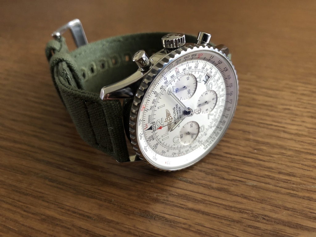 Breitling Navitimer + Canvas verde Barton 07ff0010