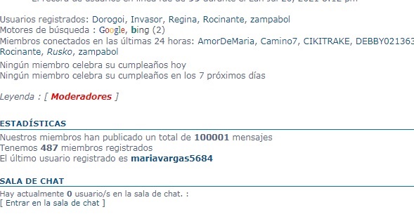 100.000 mensajes el el ForoPlural 10000010