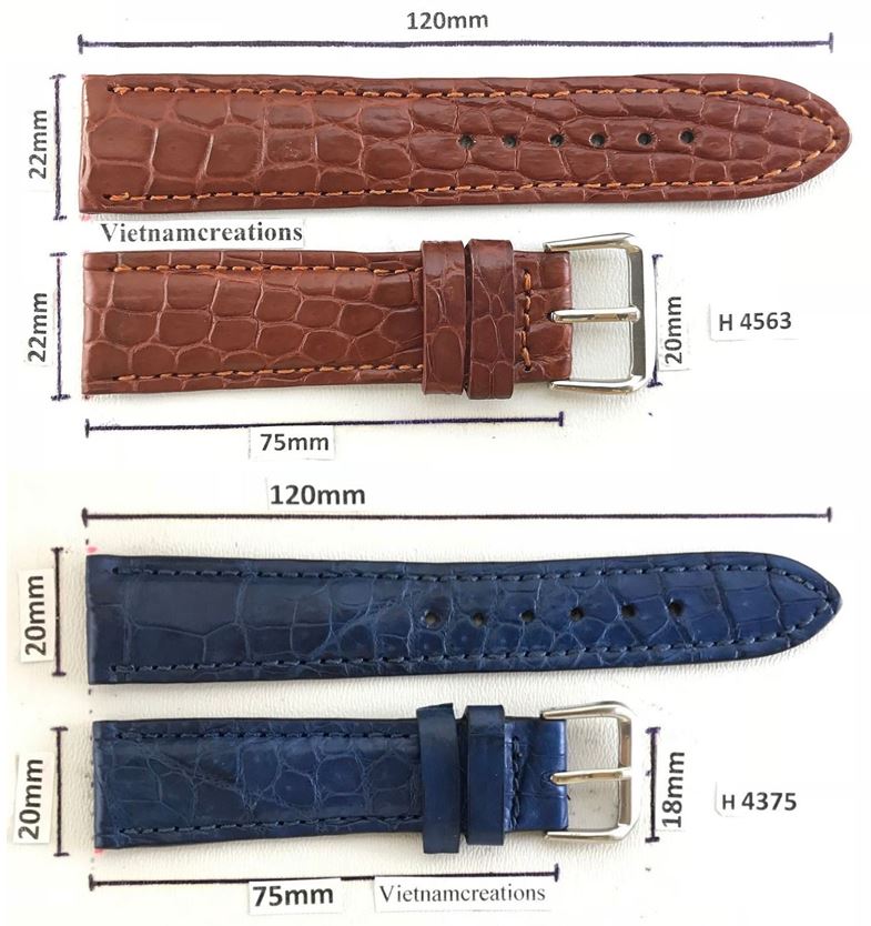 Bracelets cuir crocodile / alligator véritable Image_44