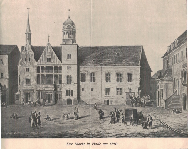 Halle, das alte Rathaus Um_17510