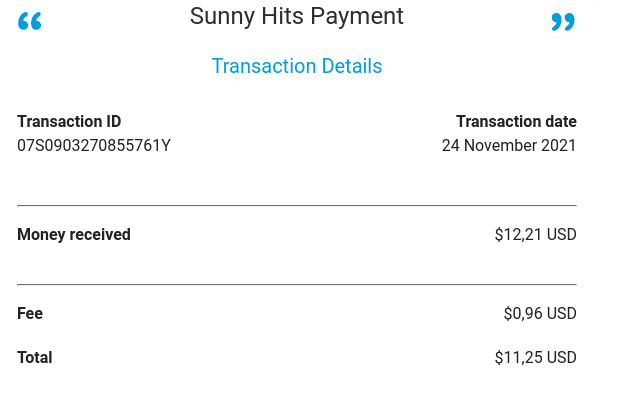  I got paid  Sunny10