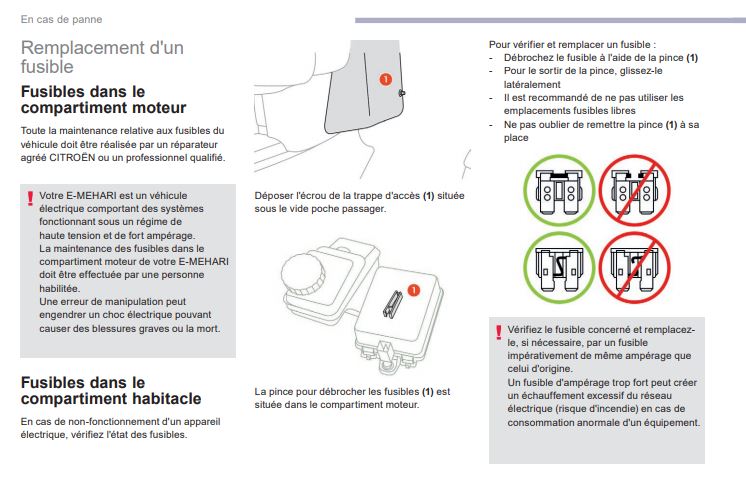 Message : "Défaut Electronique" Fusibl10