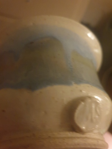 Small pot with MS mark - Mairead Stafford, Ballyelland Pottery, Ireland  20210612