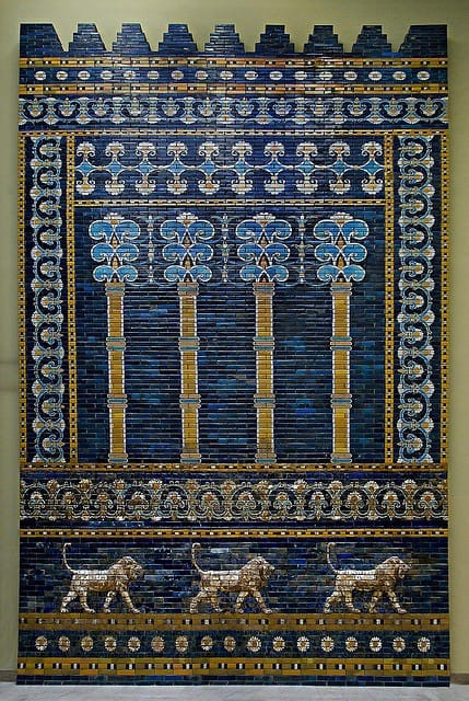 جدارية واجهة قاعة العرش في قصر الملك نبوخذنصر الثاني 605 - 562 قبل الميلاد. 1--292