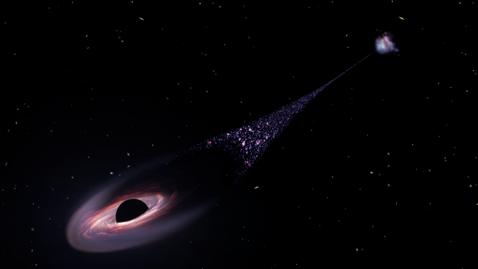 فريق من علماء ناسا يكتشفون ثقبا أسود "ضخما" يتجول بسرعة هائلة في الكون 1-450