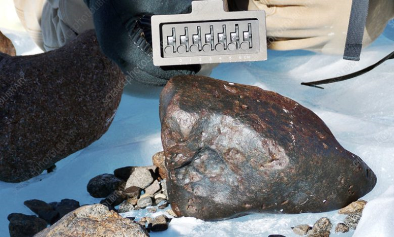 العثور على حجر نيزكي هو الأكبر خلال القرن الأخير في القارة القطبية الجنوبية 1-851