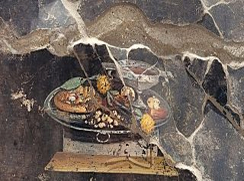 الكشف عن لوحة جدارية عمرها 2000 عام في إيطاليا تحتوي على رسم لـ"بيتزا" 1364
