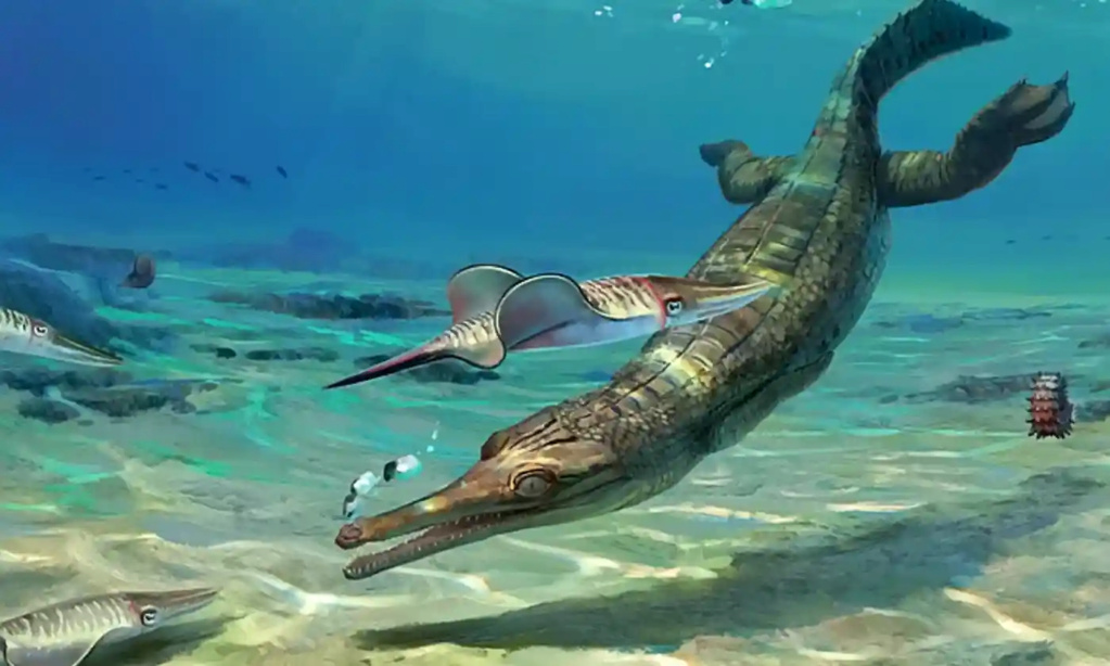 علماء يكتشفون كائنا مخيفا يشبه التمساح 1766