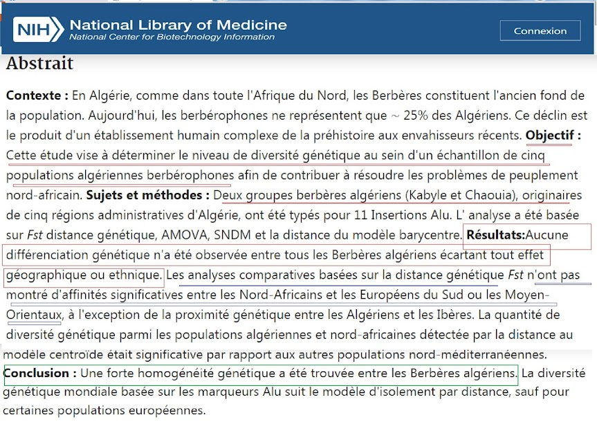 Une étude génétique confirme l'appariement ethnique entre les Amazighes chaouis et les Kabyles en Algérie 943