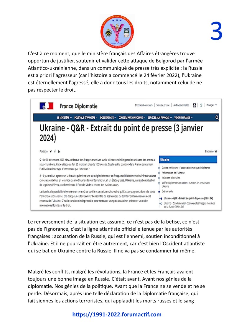 Bombardement otanien de Belgorod : quand la France devient un Etat, soutien du terrorisme… Doc64412
