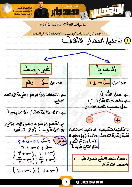 كتاب التأسيس في الرياضيات للصف الاول الثانوي أ/ محمد حتامله  1_img_22