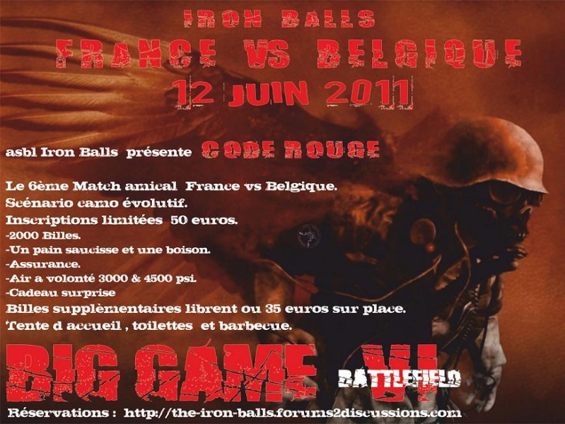 Big Game Iron Balls 6 ème France - Belgique 12 JUIN 2011 Affich15