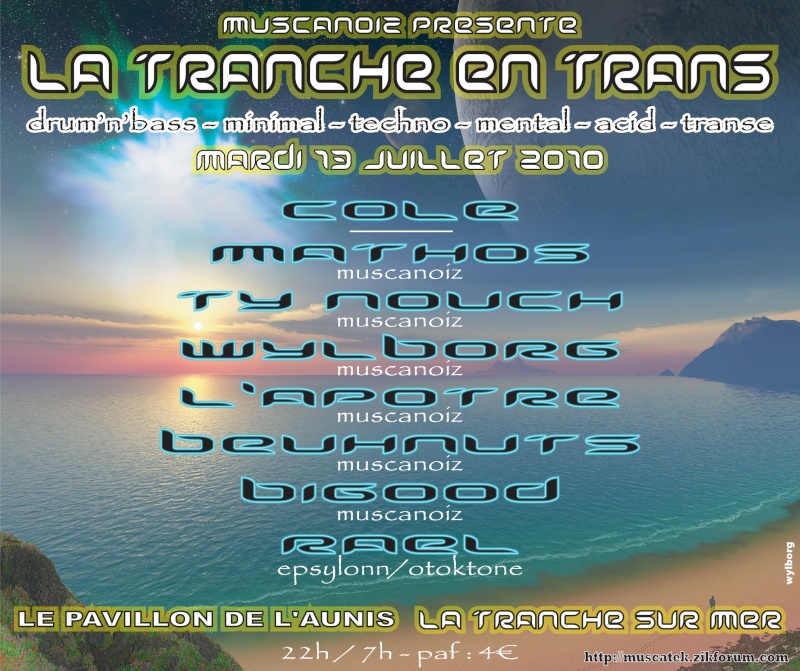 13/07/10 Muska beach party : La Tranche en trans (85) Affich10