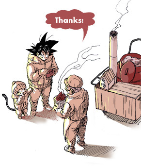 Fanart Songoku et famille 10710