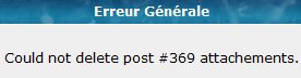 Erreur Générale Could not delete post attachements Screen38