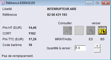 ref et prix du bouton de suppression du radar de recul Sans_t22