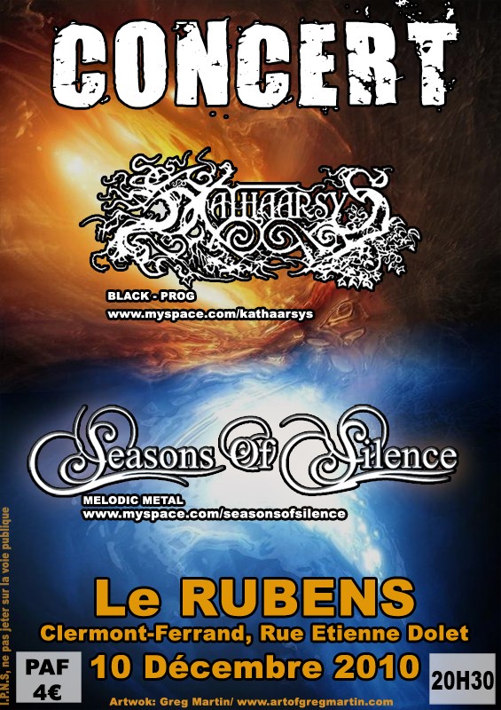 Seasons of Silence + Kathaarsyle 10/12 au Ruben's (Clermont) Soskat11