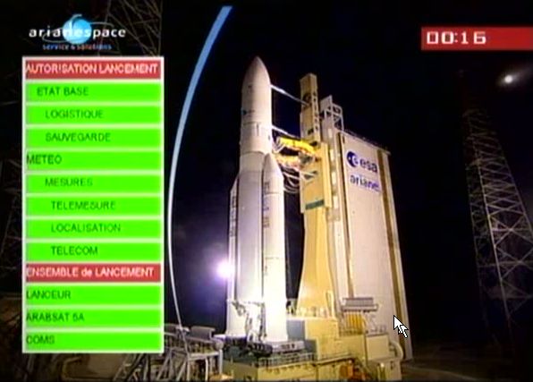 Ariane 5 ECA V195 : Arabsat 5A + COMS 1 (26/06/2010) - Page 8 Capt_175