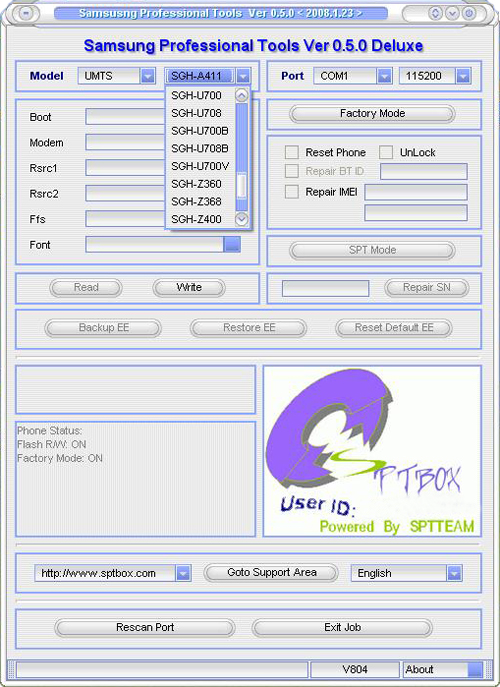 SPT-Box software  activation for Infinity-Box users ! Progra10