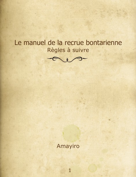 La manuel de la parfaite recrue de Bonta - Amayiro Recrue10