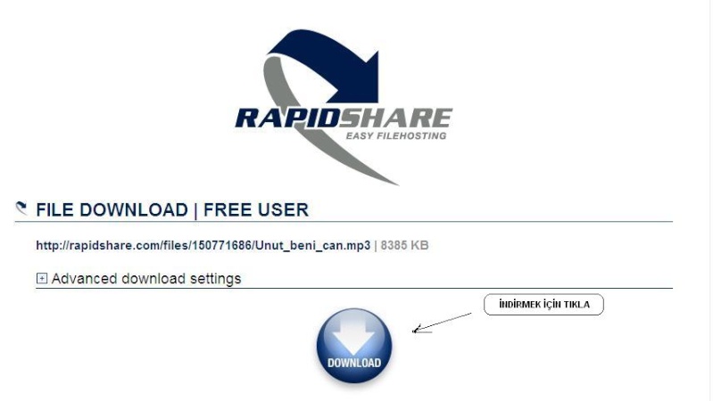 RAPDSHARE.COM'dan Dosya ndirmek Resimli Anlatm Downlo10
