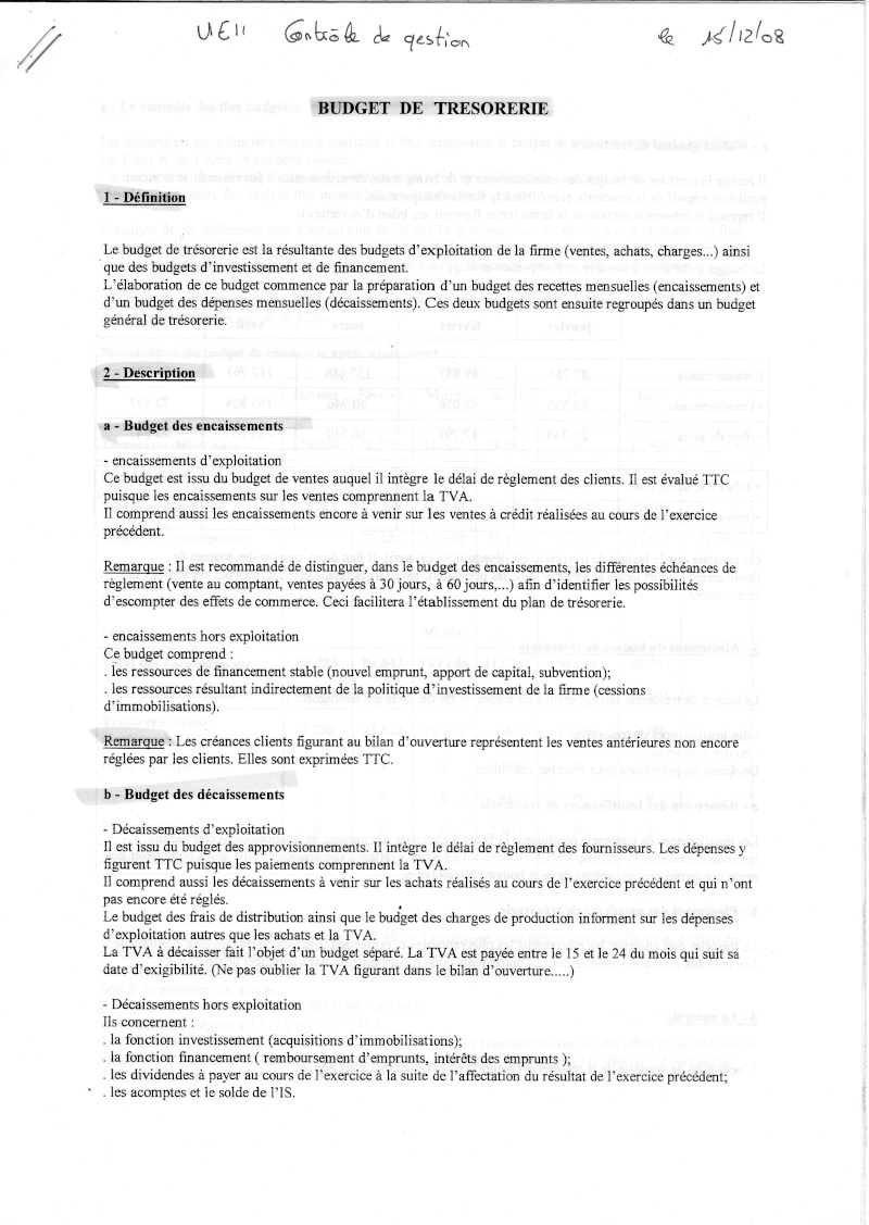 UE11 budget de trésorerie Budget12