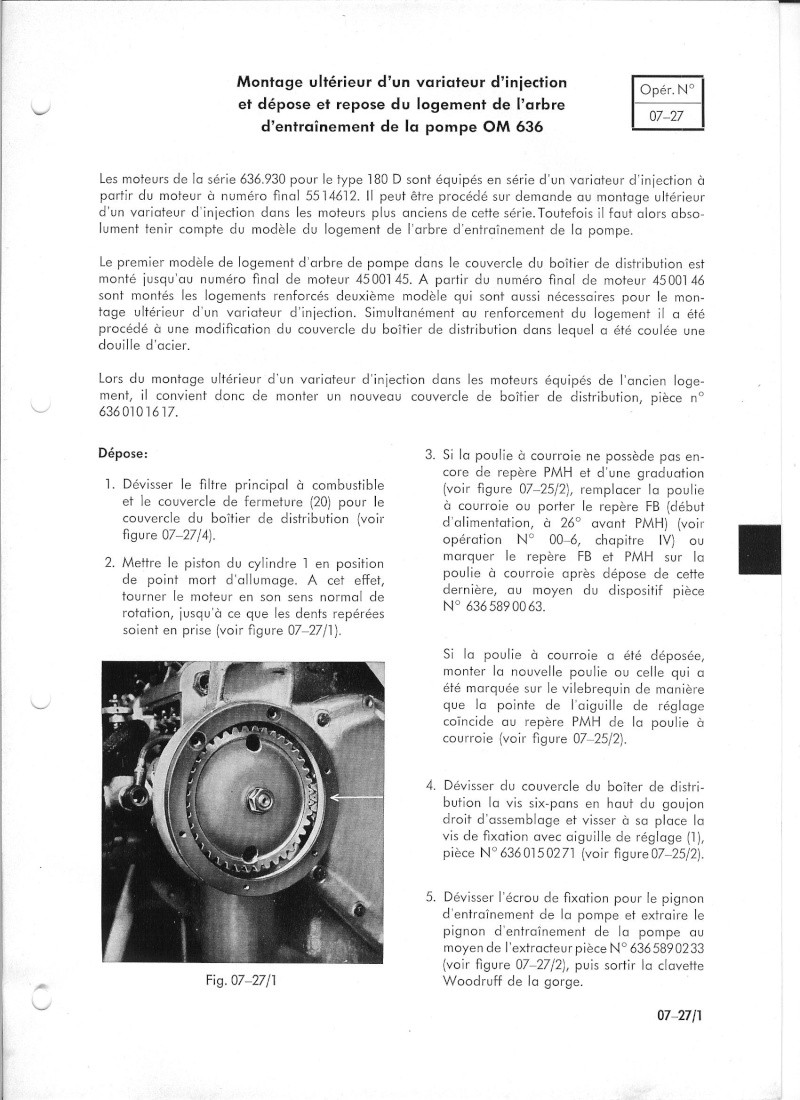 OM636 arrêtoirs de vis de fixation de la roue dentée d'embrayage - Page 2 Manuel30
