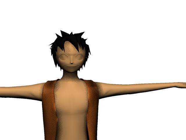 3d luffy for demo reel work in progress Luffyt11