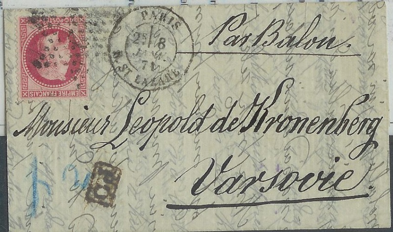 Marken - Frankreich - Poststücke mit Marken Type Napoleon 00000110
