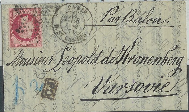 frankreich - Frankreich  -  Poststücke mit Marken Type Napoleon 00000110