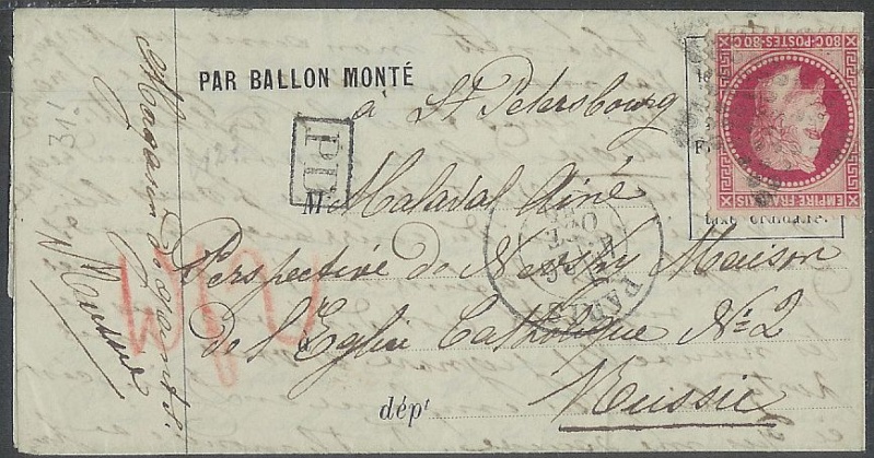 Marken - Frankreich - Poststücke mit Marken Type Napoleon 00000111