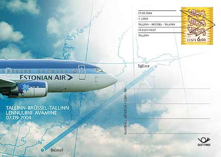 Erstflug Tallinn-Brüssel 2004 Estlan10