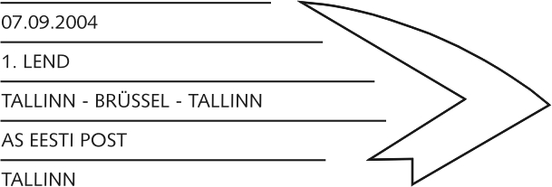 Erstflug Tallinn-Brüssel 2004 Estlan11