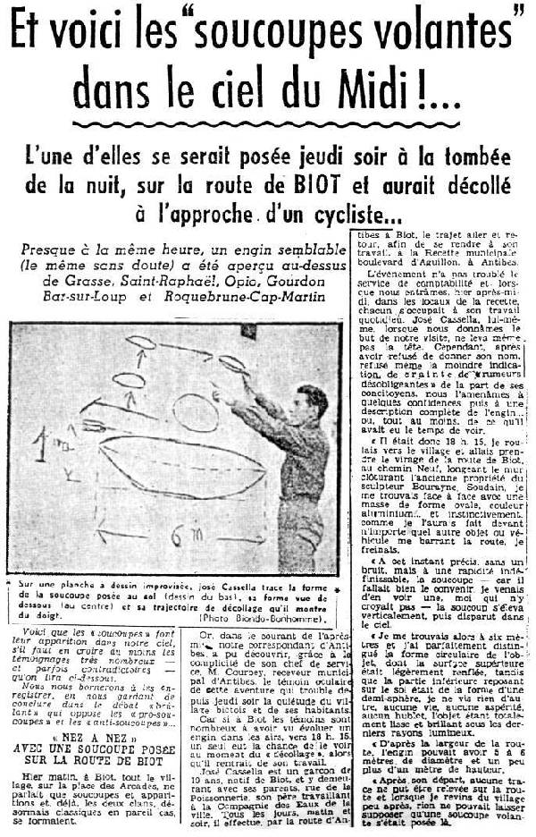 L'Ovni de Bélesta en 1954 : un canular. Nicema10