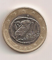 Moneda 1 euro búho Grecia con S 2002 moneda rara Finlandia menta