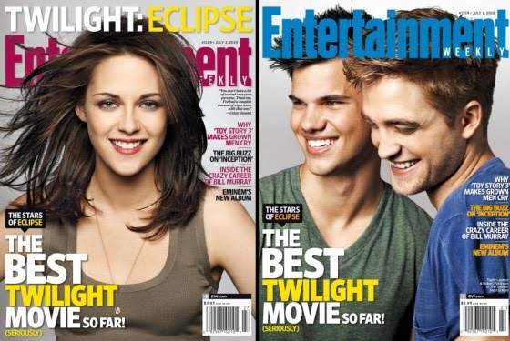 Kristen, Rob et Taylor en couverture d'EW Entert10