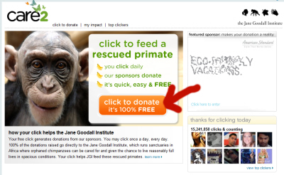 Jane Goodall Institute - Primate Daily Click Care210