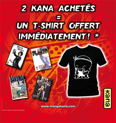 Un t-shirt poulpe pour l'achat de 2 mangas kana ! _logo10