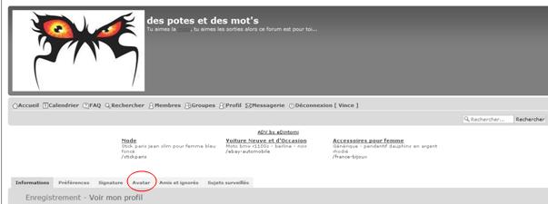 Comment mettre un avatar Avatar10