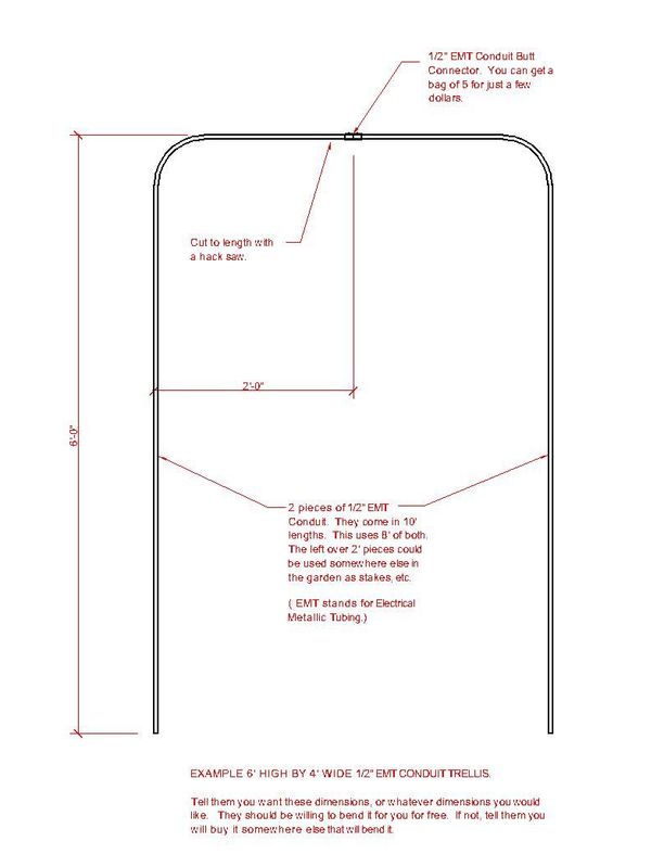 Building conduit trellis 6x4tre12