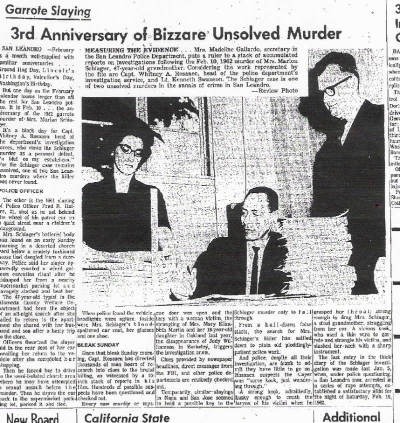 Marian Schiager murdered in Alameda County 1961 Schiag24