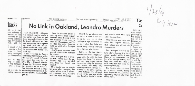 Marian Schiager murdered in Alameda County 1961 Schiag25