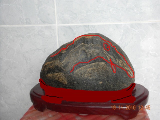 Pattern Stone from Hiep Duc river . Vtak10