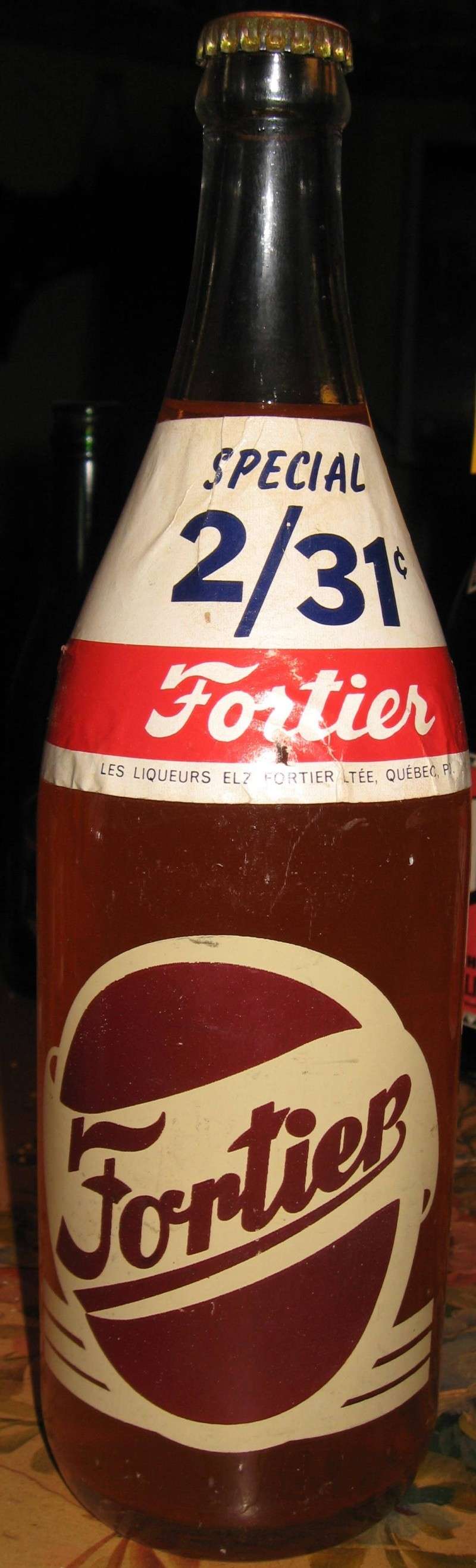 une bouteille fortier avec etiquette 2 pour 31¢ Photo_86