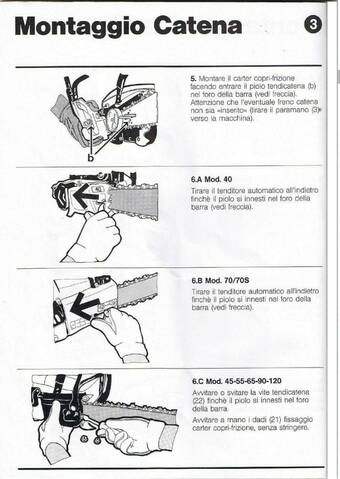 alpina-castor motoseghe manuali di uso e manutenzione