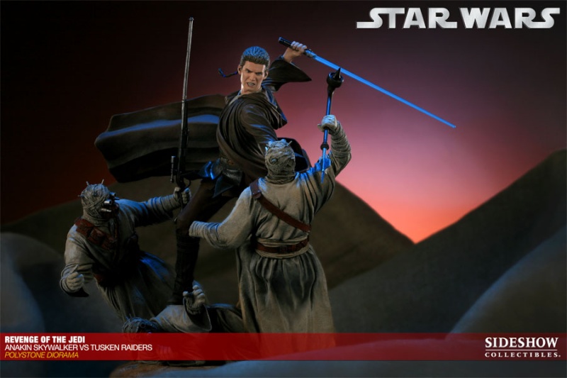 Anakin Skywalker VS Tusken Raiders - Diorama - Sideshow Collectibles 20011215