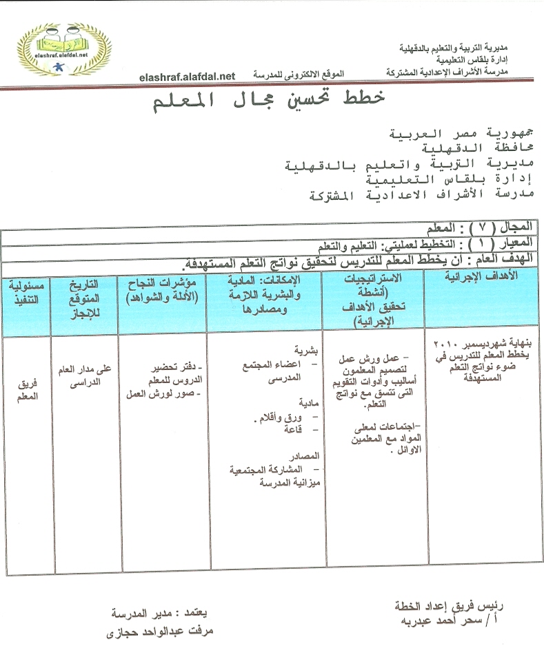 خطط التحسين المدرسى Scan0019