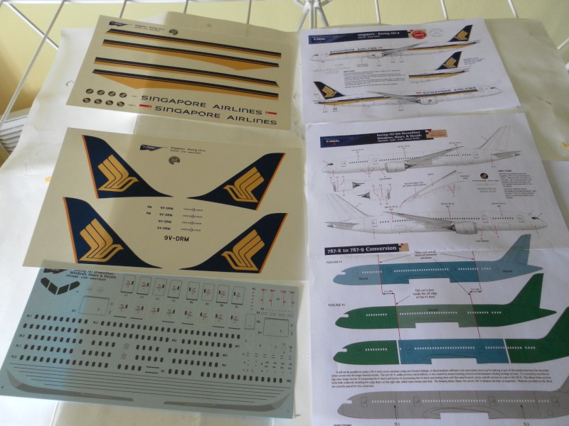 Boeing 787-9 de Singapore airlines kit zveda 1/144 et decals f decal  00210