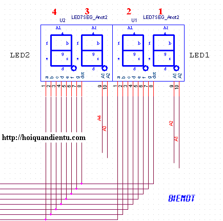 Phương pháp Quét LED 7_ Đếm 0-9999 Aa110